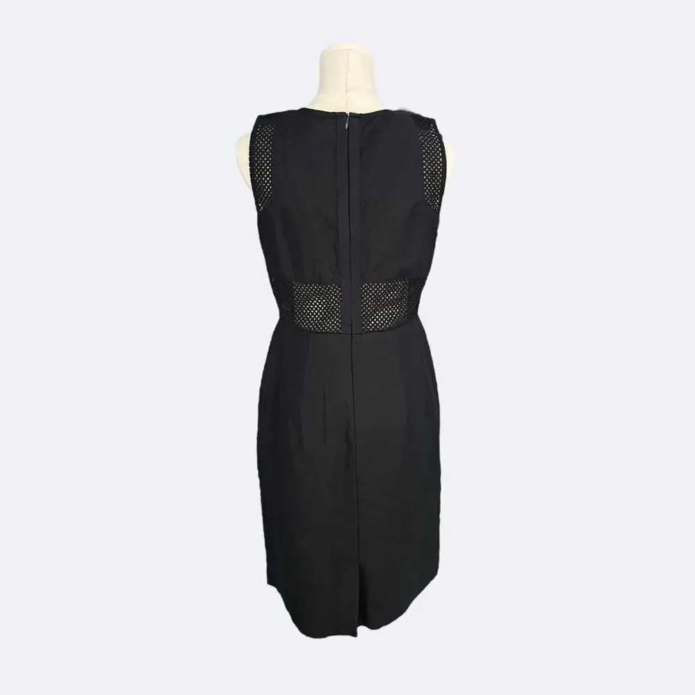 LOFT NWOT Linen mix sleeveless sheath dress in Black Size 4 - Picture 4 of 10